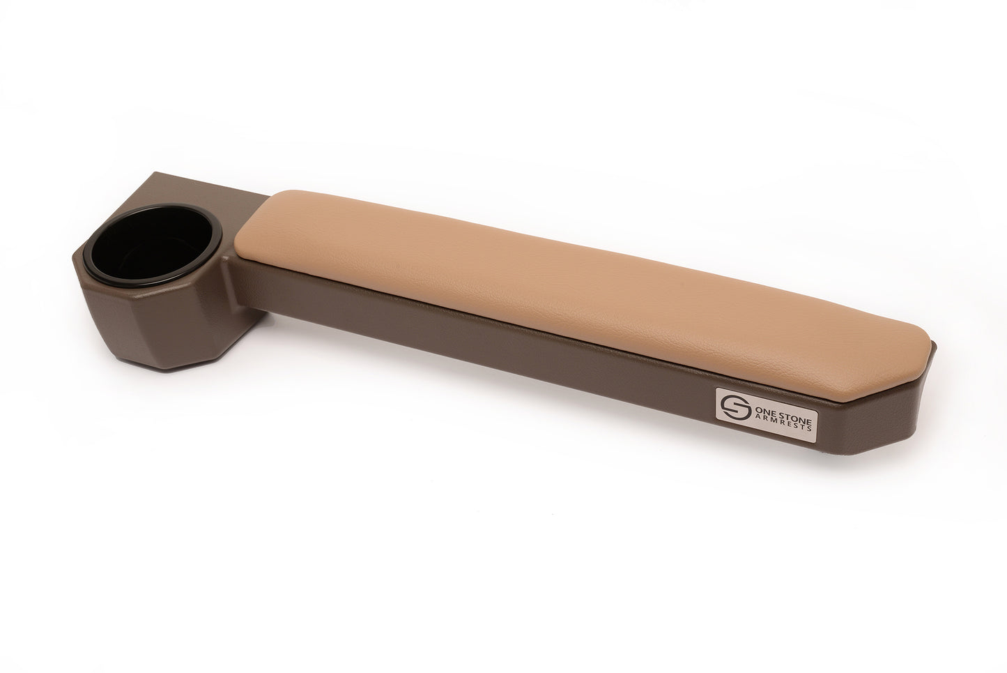 70 Series Landcruiser Armrest: Tan Right Side Armrest. Oak main body Tan upholstery