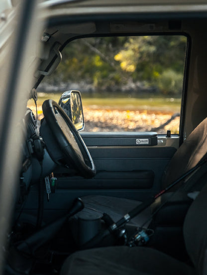 70 Series Landcruiser Armrest: Grey Full set (Front driver + passenger side).