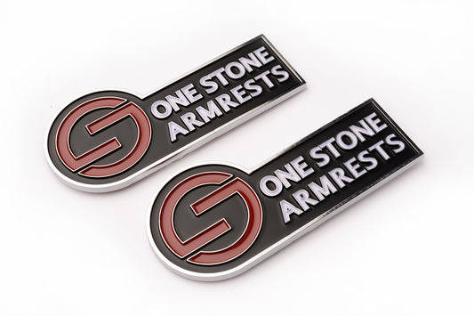 One Stone Armrest black badge (pair)